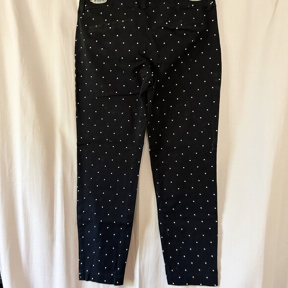 Old Navy Pixie Pants in Black with White Dots - Picture 2 of 8